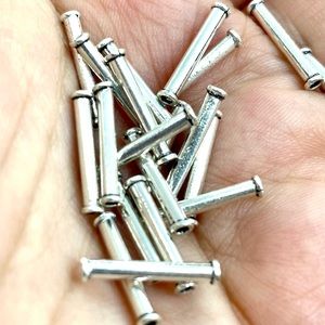 Lot of 20 Sterling Silver Tube Beads